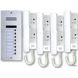 ES8A+ DJ4A Türsprechanlage Gegensprechanlage 8-Familienhaus 2Draht