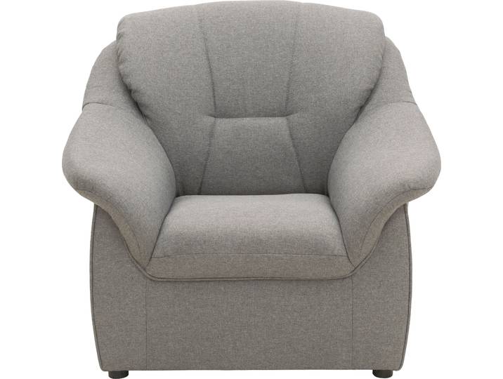 Sessel DOMO COLLECTION Faenza für kleine Räume, zeitlos und elegant, kompakte Masse , grau (hellgrau), B:83cm H:88cm T:82cm, 100% Polyester, Sessel, Sessel
