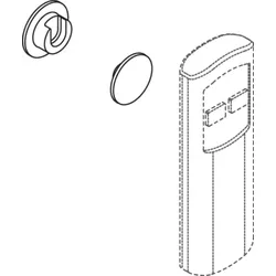 Hewi S 50 Fidlock-Befestigung 65484 für Fernbedienung, Magnet-Rastverschluss mit Klebebefestigung