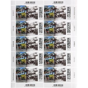 DeutschePost Briefmarken Set, 10 Stück à 95cent, Wuppertaler Schwebebahn, Standardbrief/Postkarte, nassklebend