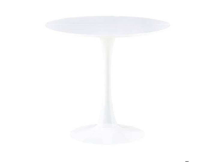Table ronde table à manger portable pour restaurants cafés salons terrasses MDF+fer 80x73 5 cm blanc