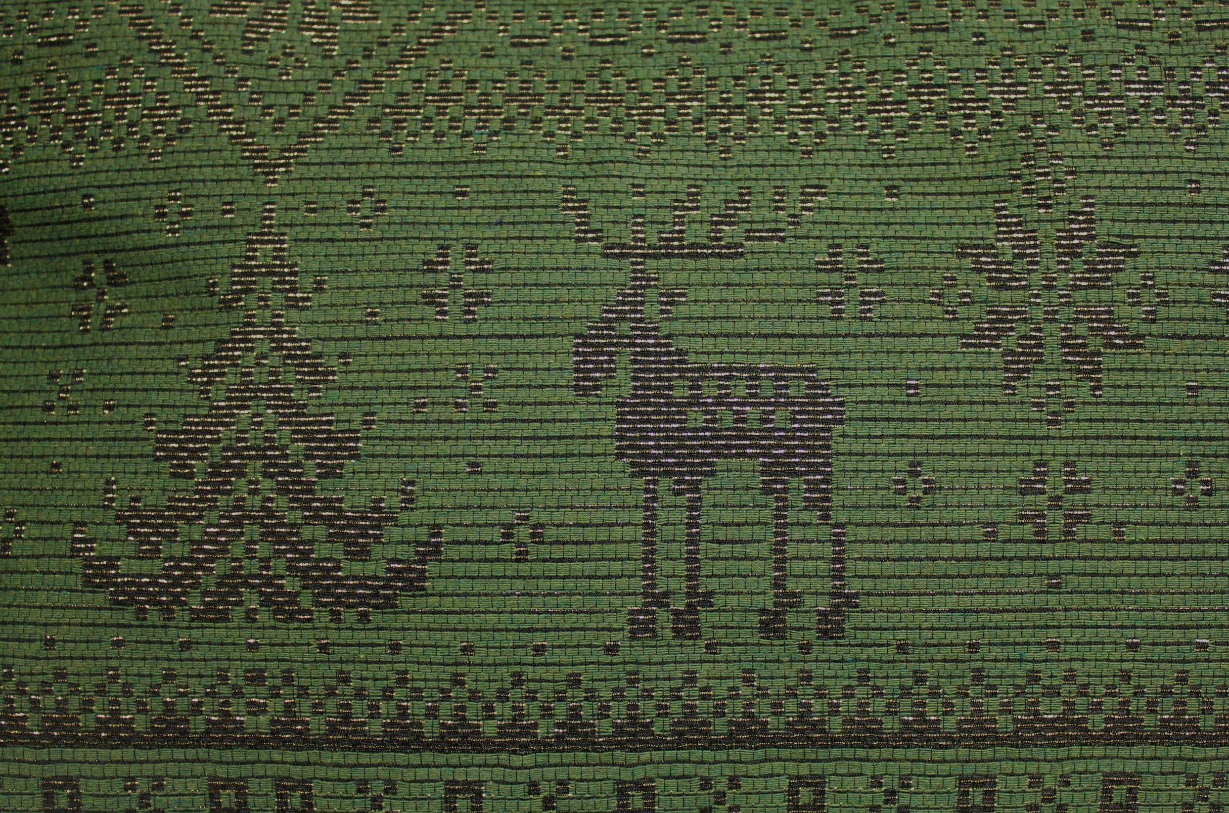 Vorhang WIRTH "Romo, 1 Stück, Kräuselband, blickdicht, Norwegenmuster" Gr. 1, grün, B:135cm H:145cm, Jacquard, Baumwolle, Polyester, Gardinen, Vorhang, recycelte Fasern, Norwegenmuster grün 145cm, Kräuselband, 135cm