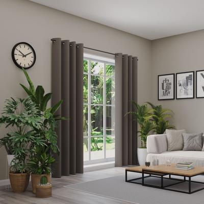 Verdunkelungsvorhang NEUTEX FOR YOU "INSULA", braun, B:140cm H:225cm, Polyester, Gardinen, Uni-Dimout für starke Verdunklung, nach Maß