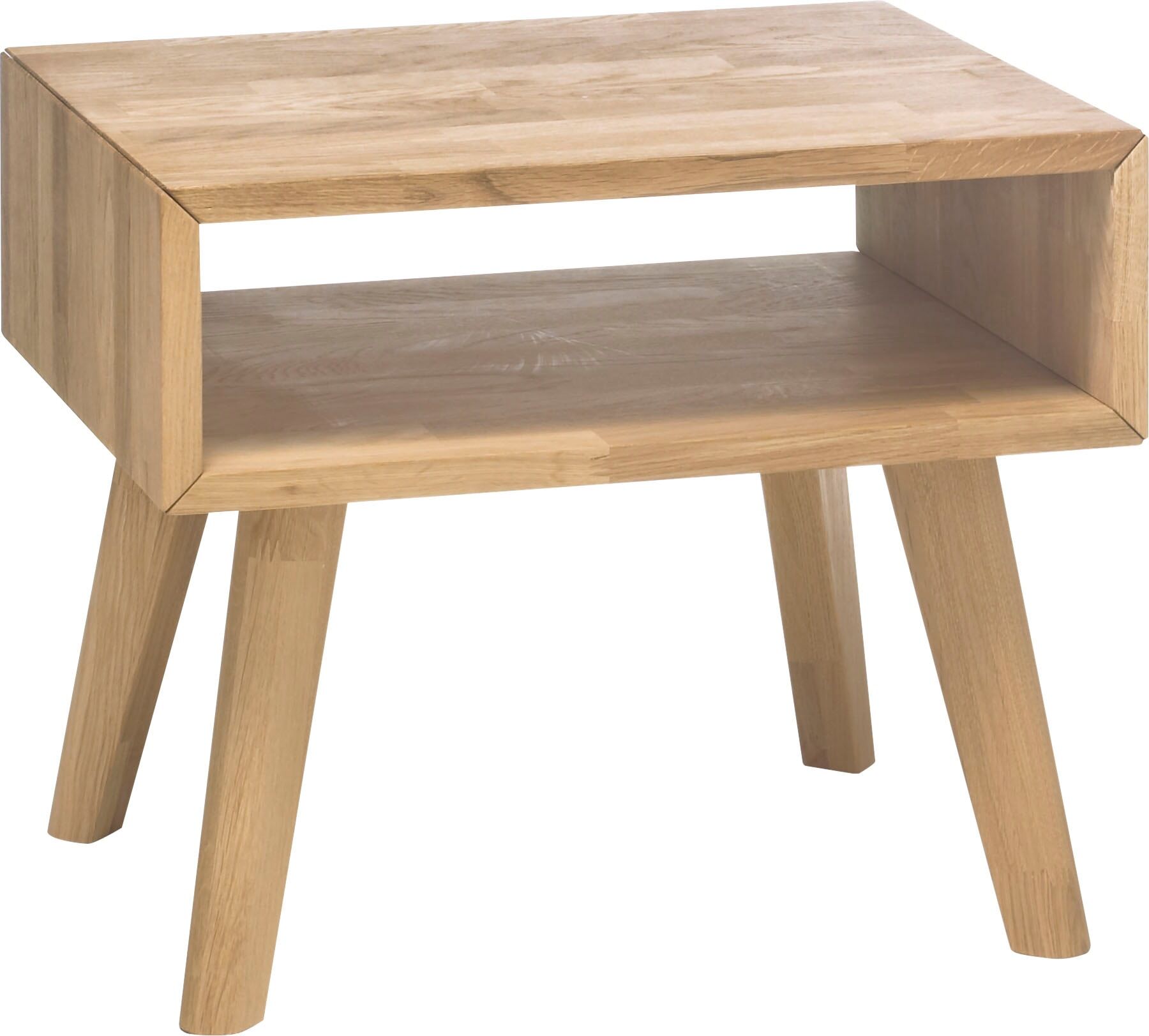 Nachttisch HASENA "Jaca", braun (eiche bianco, geölt), B:50cm H:42cm T:41cm, Eiche massiv, Tische, Nachttisch eiche bianco, geölt B/H/T: 50cm x 42cm x 41cm