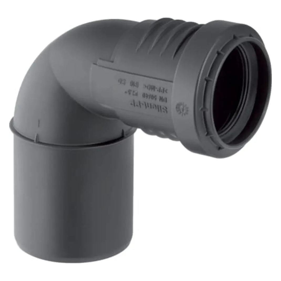 Geberit Vertriebs GmbH Silent-PP Bogen reduziert 87,5Grad, mit Muffe DN40/50 (390225141)