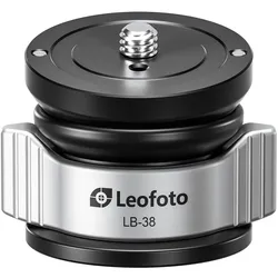 Leofoto Kompakter Nivellierbasis LB-38, Stativkopf, Schwarz, Silber