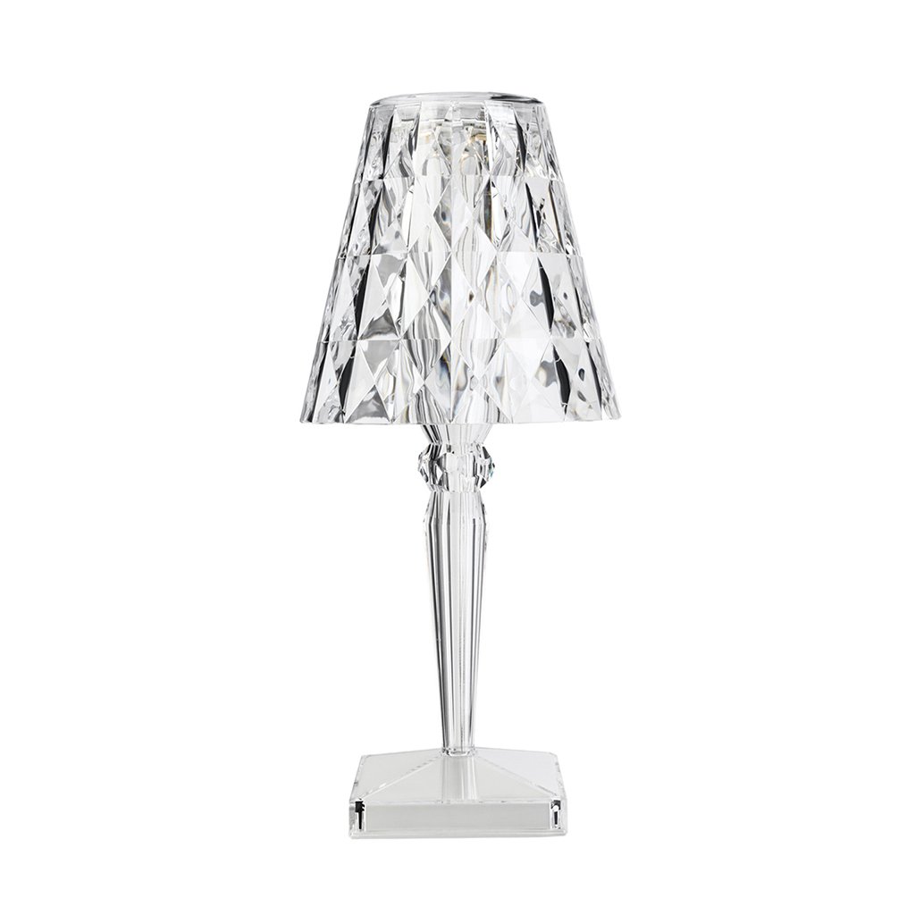 Kartell Big Battery Tischleuchte mit Kabel (glasklar transparent) glasklar transparent 09470B4