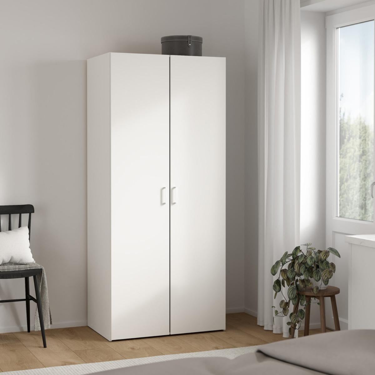Giga Living Kledingkast Space Wit 2-deurs