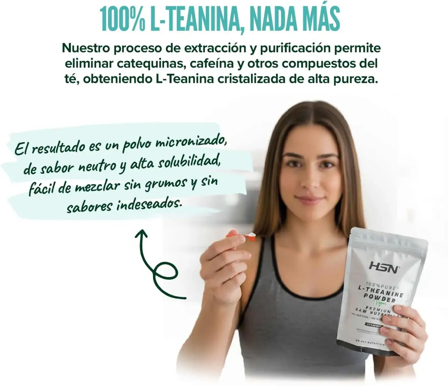 HSN L-teanina en polvo 150g - Concentración y memoria - Polvo - 600  Servicios