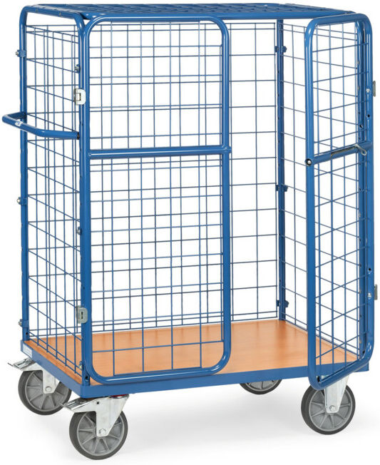 fetra Chariot à paquets 8482-3D DG-Murs DF-Portes Toit - charge max. 600kg Pneus TPE (8482-3D)