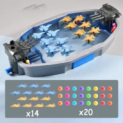 Inspired Finds Children's Pinball Marble Table Game With Catapult Hand Eye Coordination Toy space Fighter Jet Battle