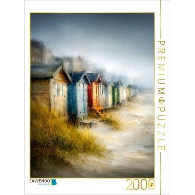 CALVENDO Puzzle Strandhäuser im Nebel | 2000 Teile Lege-Größe 90 × 67 cm Foto-Puzzle für glückliche Stunden, von , Calvendo Puzzle