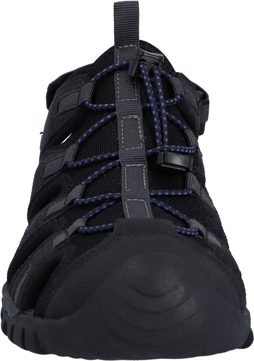 Sandale HI-TEC "Hi-Tec Sandalen Cove Sport", Herren, Gr. 44, Normalschaft, schwarz (schwarz, anthrazit, elektrisches indigo), Synthetisches Obermaterial, Schuhe Sandale