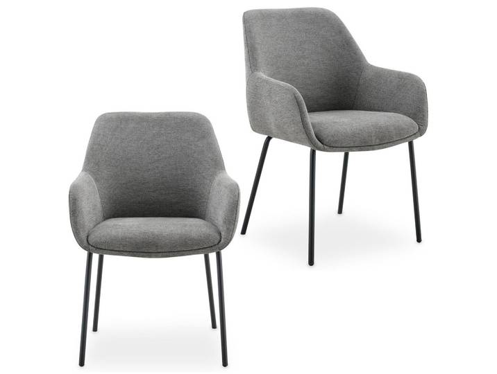ESSZIMMERSTÜHLE TURSI 2er-Set grau