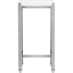Royal Catering Metzgerblock Hackklotz Küche Fleischerblock 40 x 40 cm Edelstahl/Kunststoff, Schneidebrett, Weiss