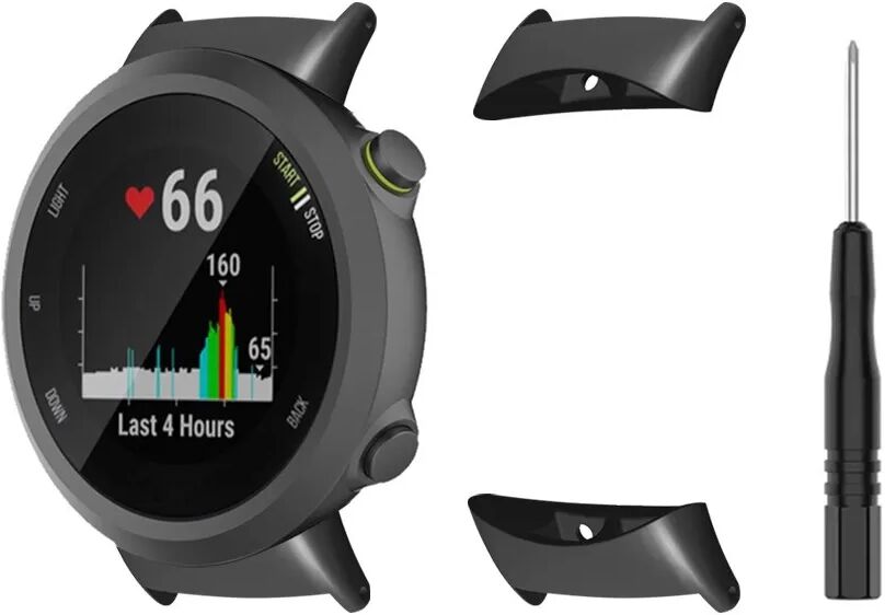 INF Connecteur de Bracelet en Métal Compatible avec Garmin Forerunner 45/45S/Swim2 - Acier Inoxydable Noir