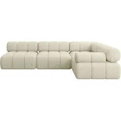 ECKSOFA modulares Sofa Mende-L2 - 285x190x70 cm Beige Bouclé