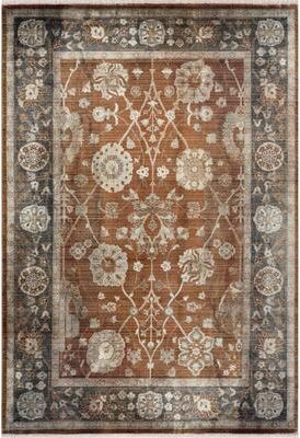 MDA Rugs Anna Collection Floral Medallion Area Rug