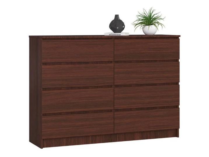 Commode AKORD K140 Wengé 138 cm 8 tiroirs façade Wengé 138x40x99 cm