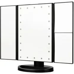 Humanas, Kosmetikspiegel, HS-ML04 Schminkspiegel mit LED-Hintergrundbeleuchtung – Schwarz