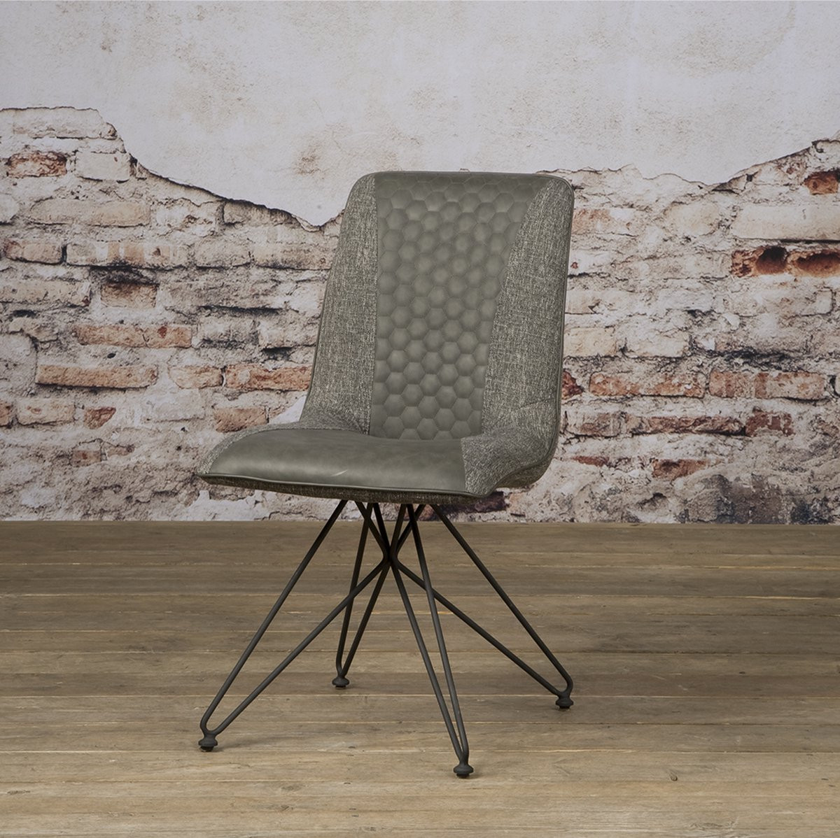 SIDD Capri sidechair Vintage Grey + Linen Grey