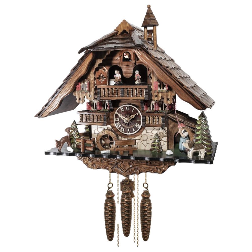 Engstler - 48114 MT - Wanduhr Kuckucksuhr - Kettenuhrwerk 1 Tag