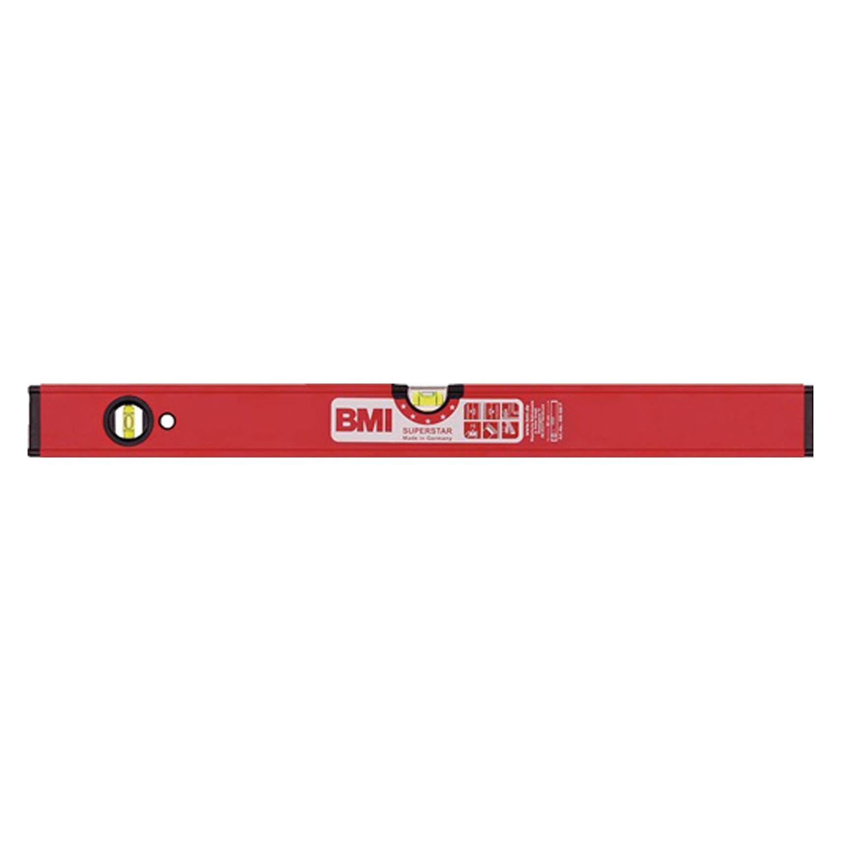 BMI Wasserwaage SUPERSTAR 100 cm Aluminium rot ± 0,5 mm/m (100 cm) (696100 P)