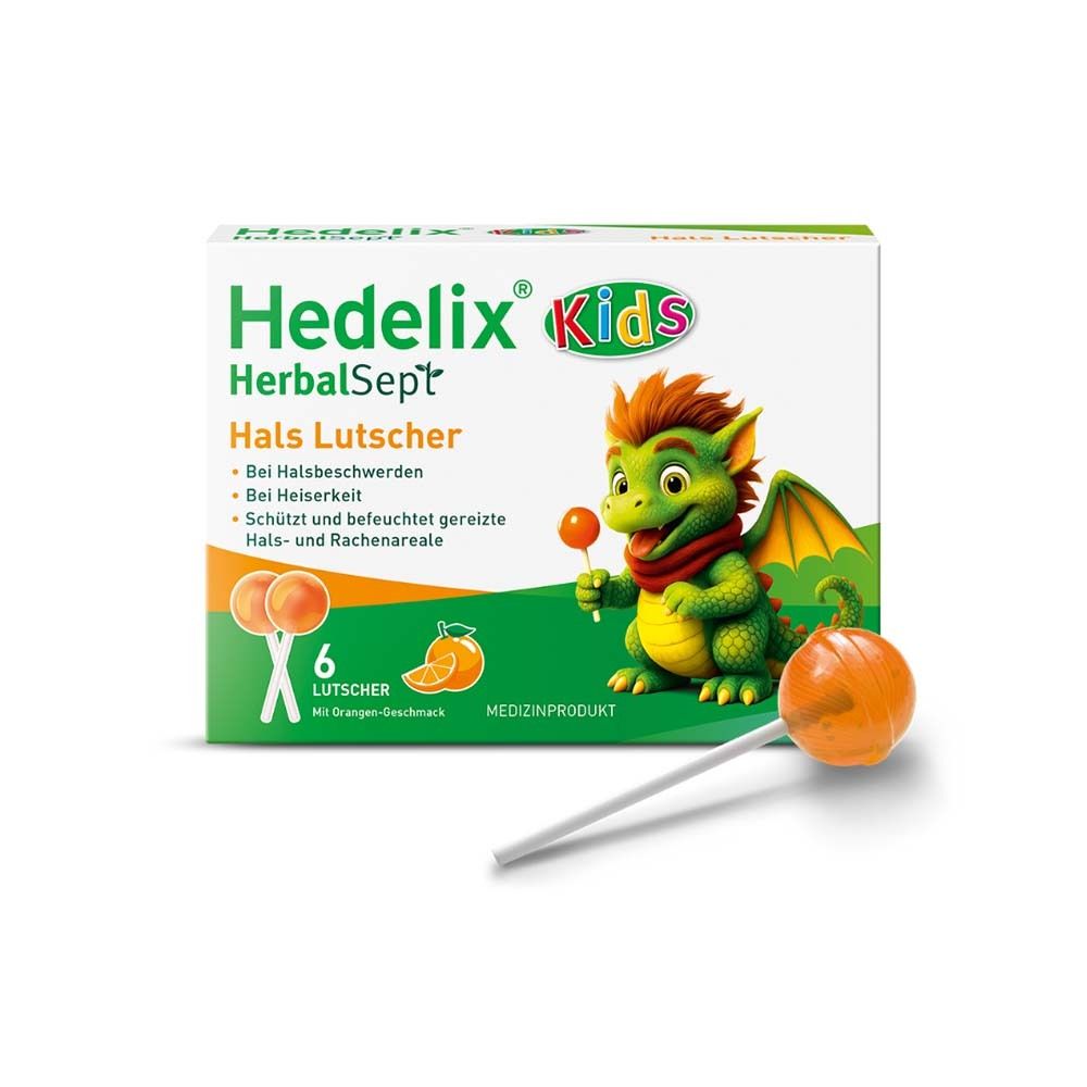 Hedelix HerbalSept Hals Lutscher Kids 6 St Bonbons