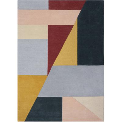 Wollteppich FLAIR RUGS "Alwyn", bunt, B:160cm H:10mm L:230cm, Wolle, Teppiche, Wolle, Teppich, Wohnzimmer, Schlafzimmer, Esszimmer
