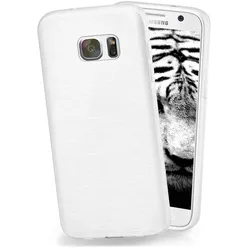 moex Brushed Case für Samsung Galaxy S7 – Silikon Handyhülle, Backcover in Aluminium Optik
