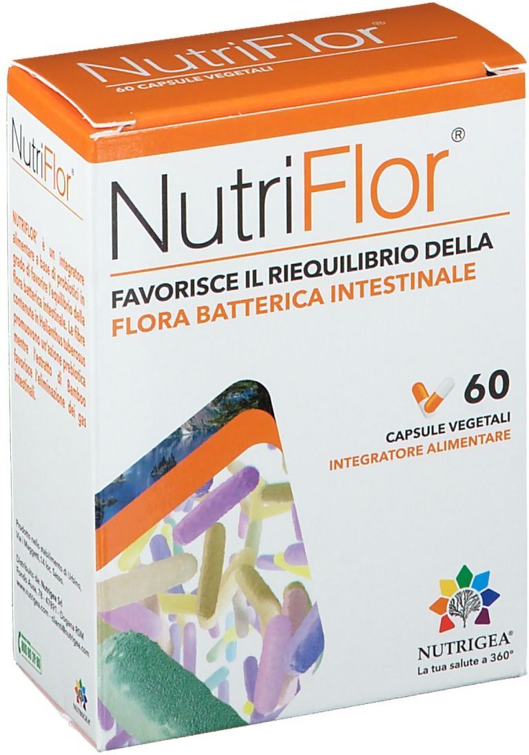 NUTRIGEA Srl NutriFlor 60 Capsule Vegetali – Probiotico per Protezione Intestinale