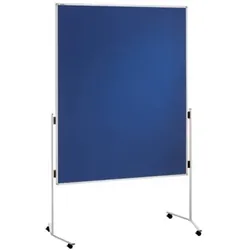 Moderatorentafel ECO, Filz/Filz, Aluminiumrahmen, 1200 x 1500 mm, blau