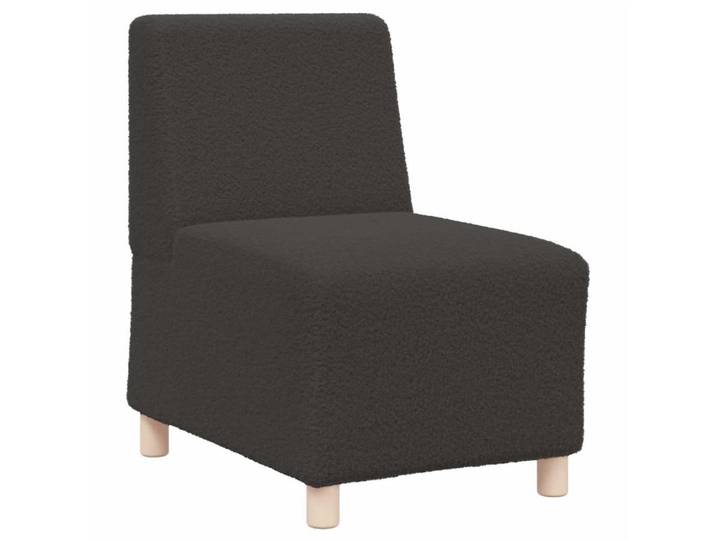 vidaXL Sofa Modulares Sofa ohne Armlehnen Dunkelgrau 55 cm Gelockter Wollstoff, 1 Teile
