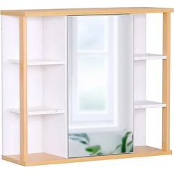 Relaxdays, Spiegelschrank, Spiegelschrank (62 x 21 x 64 cm)
