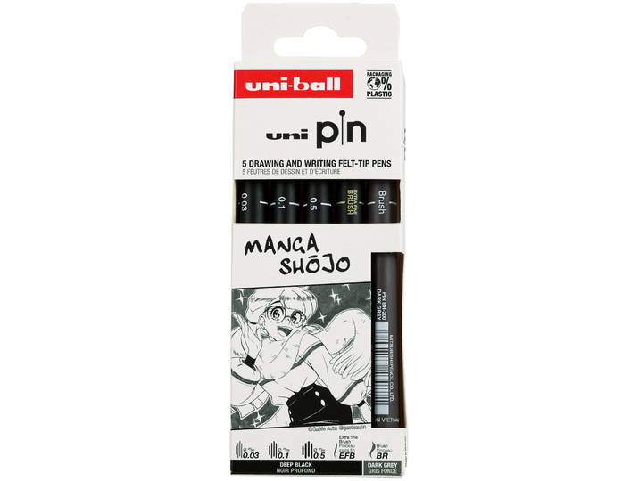 Uniball uni PIN Fineliner Manga Shôjo 5Stk