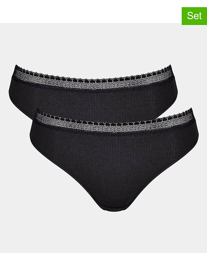Sloggi 2er-Set: Slips in Schwarz - S