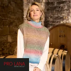 Strickanleitung – Pullunder mit Ajoumusterbordüre aus Pro Lana 1-2-3 Ideen Merino