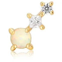 ANIA HAIE - SINGLE EARRING - KYOTO OPAL CLIMBER BARBELL - gold