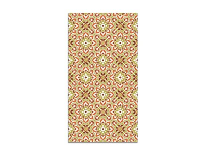 Panorama Tapis du Sol Vinyle du Sol Cuisine Salon - Différentes Tailles - (Tuile Fleurie Orientale Orange 120x170 cm)