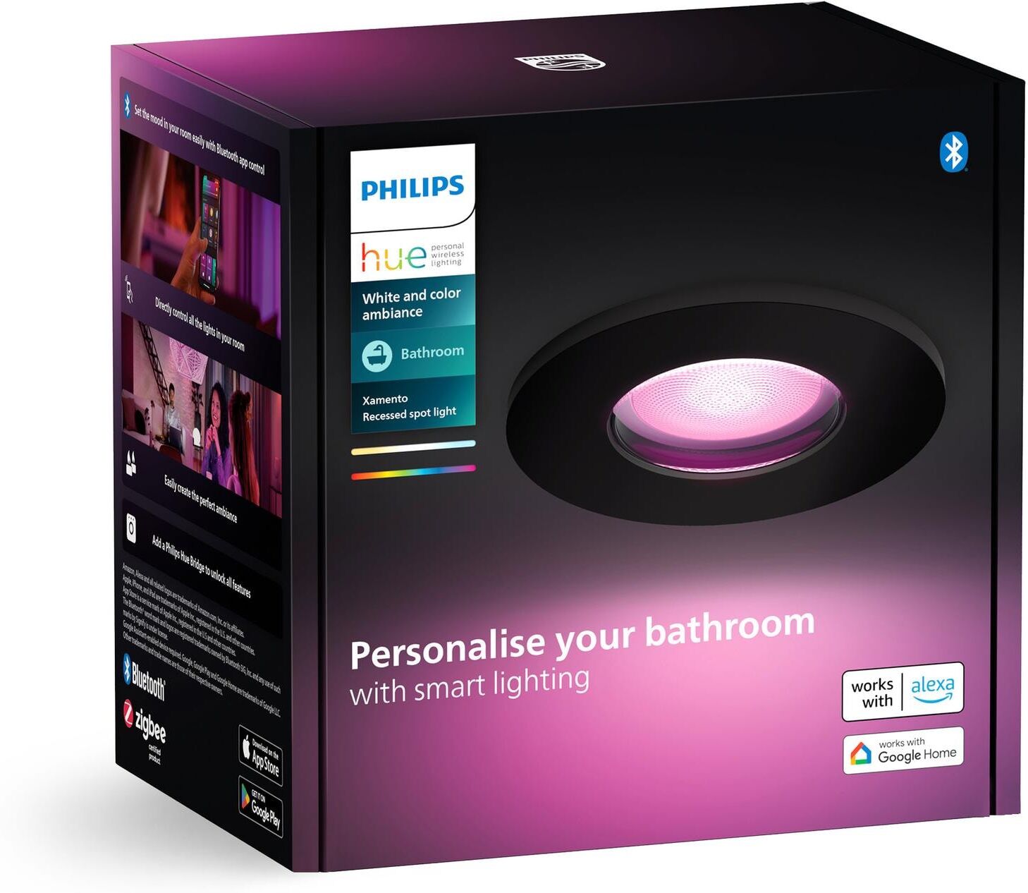Philips HUE LED Deckenleuchte "Xamento", Energieeffizienz: E, schwarz, H: 9,4cm, Leuchten, LED Deckenleuchte schwarz H: 9,4cm