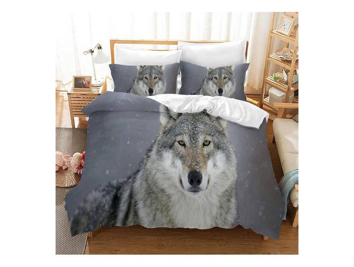 LuxusKollektion Jugendbettwäsche Bettwäsche Set Wolf 2 200x200cm