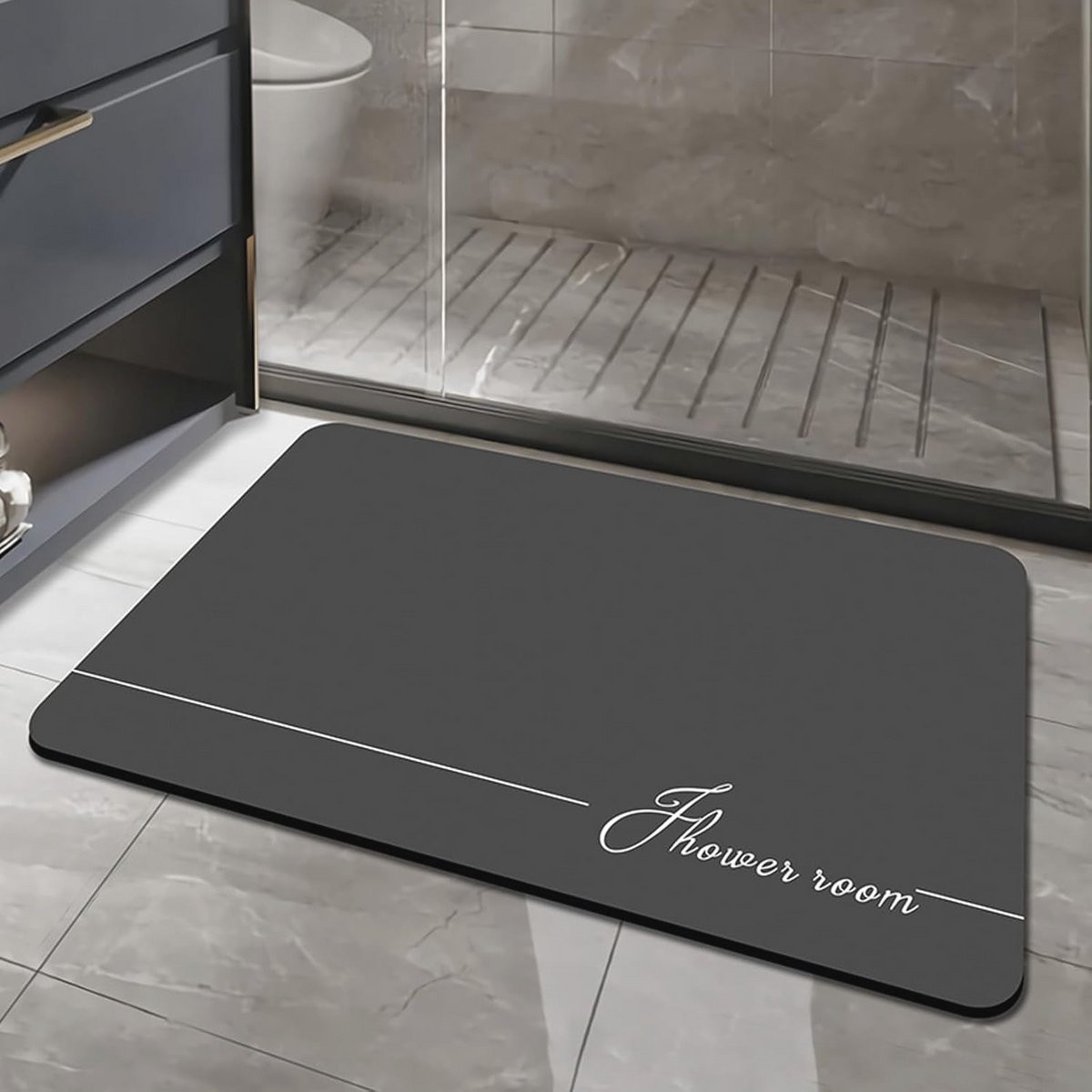 Super absorberende en sneldrogende antislip badmat voor badkamer en keuken, 40 x 60 cm