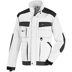 Bundjacke "ANTIGUA" Canvas - XXL - weiß/grau