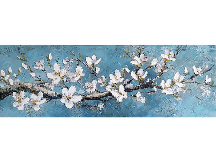 Handpainting 40x120 Cherry flowers