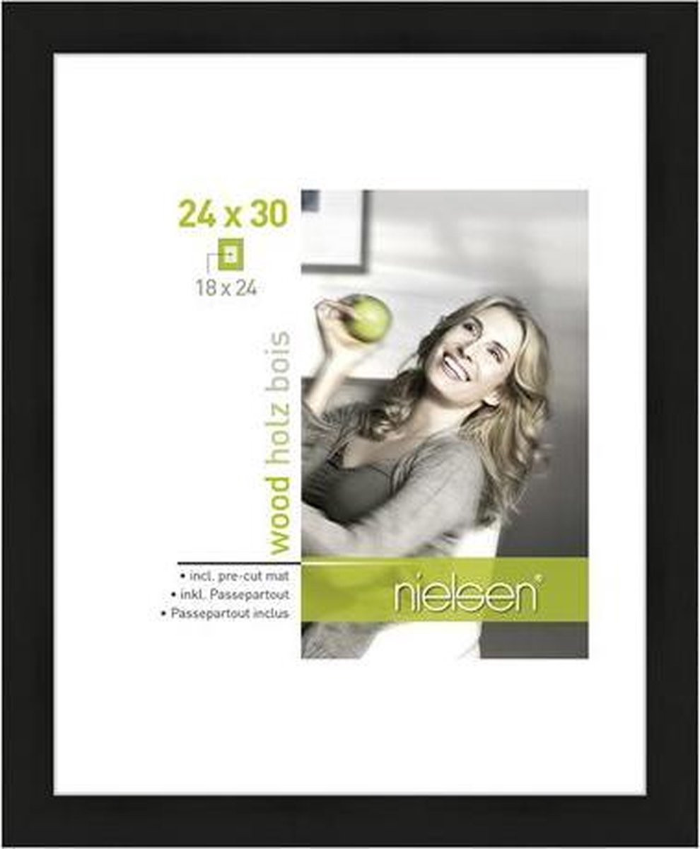 Nielsen Apollo fotolijst zwart hout 24x30 cm