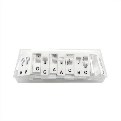 Klaviernoten-Leitfaden für Anfänger Abnehmbare Klavier-Tastatur-Notenetiketten zum Lernen 88-Tasten Vollgröße aus Silikon Keine Aufkleber wiederverwendbar für Schüler