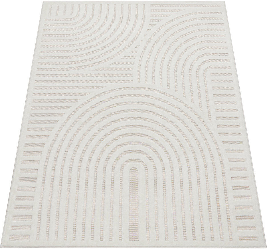 Latitude Run Medjaou Geometric Indoor / Outdoor Area Rug Cream Rectangular 60 x 100cm