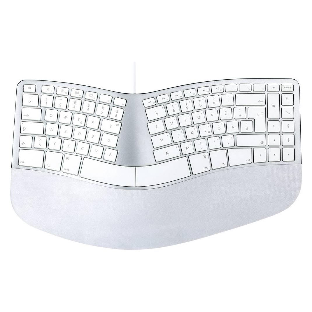 Matias FK313-DE Sculpted Ergonomic Wired Keyboard for Mac USB Tastatur Deutsch (DE, Kabelgebunden) (FK313-DE)
