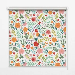 ROLLO LICHTDURCHLÄSSIG 140x180 cm Gemalte Blumen