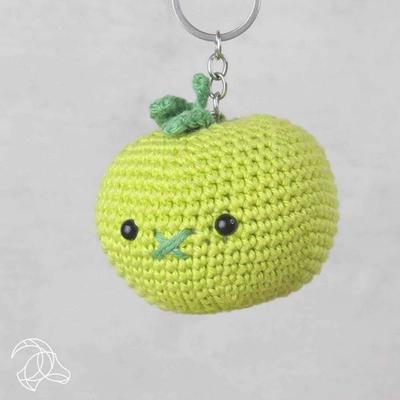 Häkelset Apfel Taschenanhänger